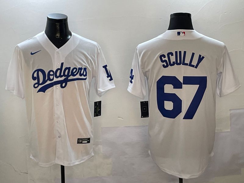 Men Los Angeles Dodgers #67 Scully White Game 2024 Nike MLB Jersey style 01083->new york yankees->MLB Jersey